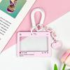 Dialog Box Transparent Card Cover Student Cartoon Slider Card Pack Game Card ID Campus Access Card Card Set Pendant Anti-lost Card Holder