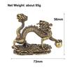 Tiger King Catching Deer Dragon and Dinosaur Statue Small Ornament Antique Bronze Animal Miniature Home Desk Decorations Craft