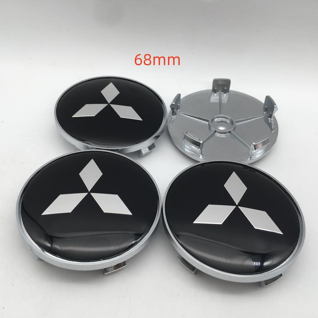4pcs 3D 56mm 60mm 68mm for Mitsubishi Car Wheel hub Center Cap emblem Badge covers sticker Decals styling auto Accessories