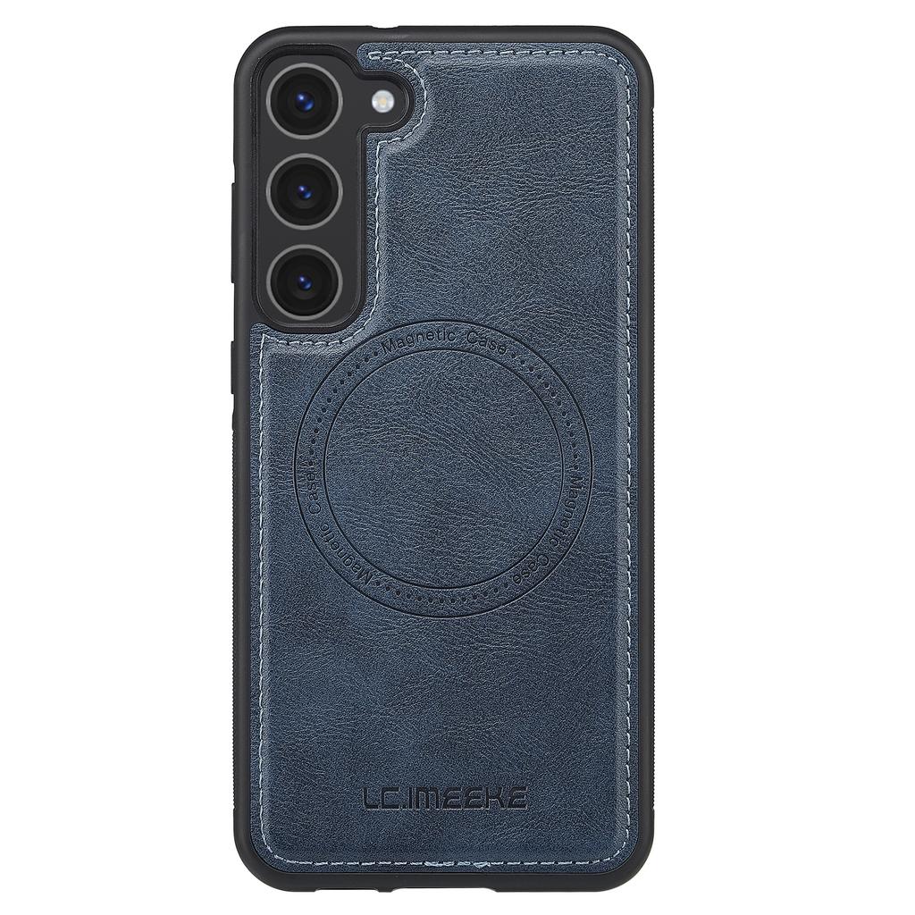 LC.IMEEKE For Samsung Galaxy S23+ Magnetic Case Compatible with MagSafe Leather TPU Back Cover