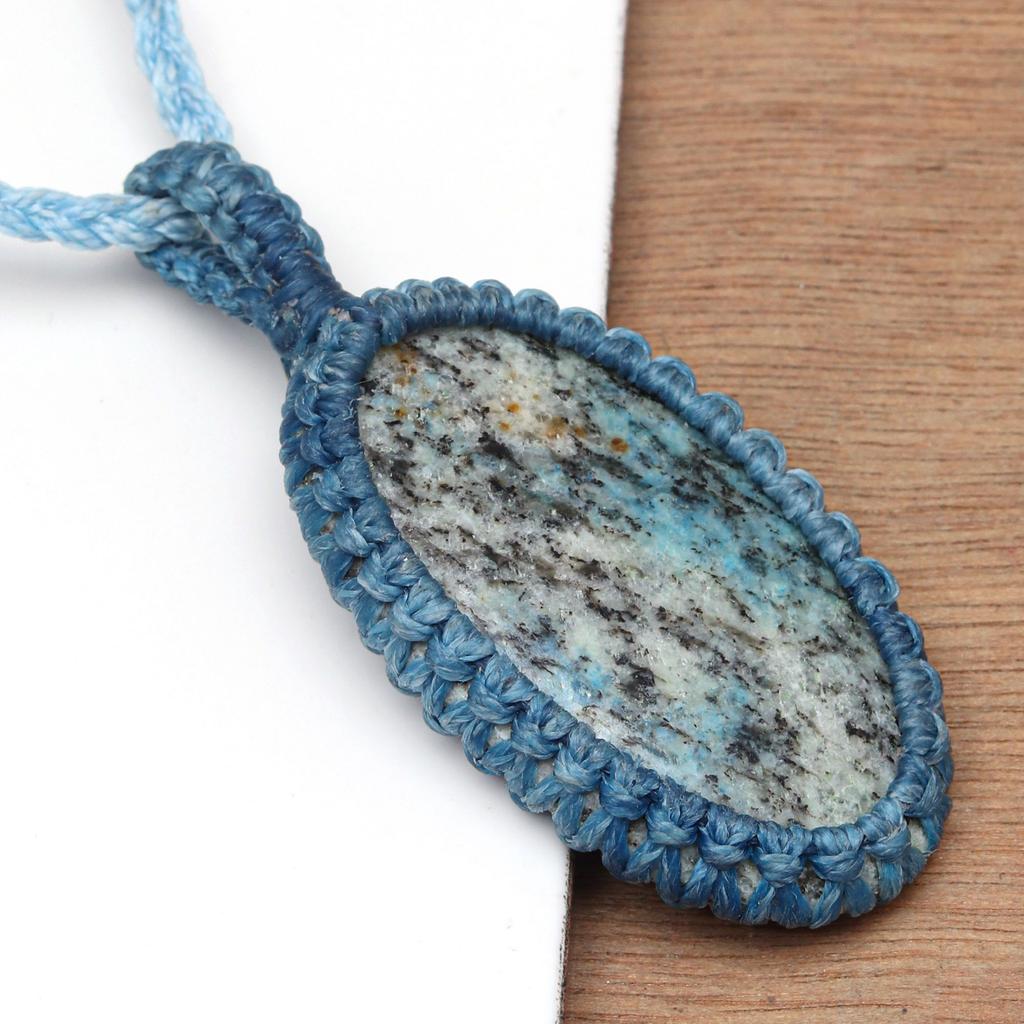 K2 Jasper Gemstone Holloween Gifted Jewelry Ожерелье с подвеской в стиле макраме 20-32 дюйма