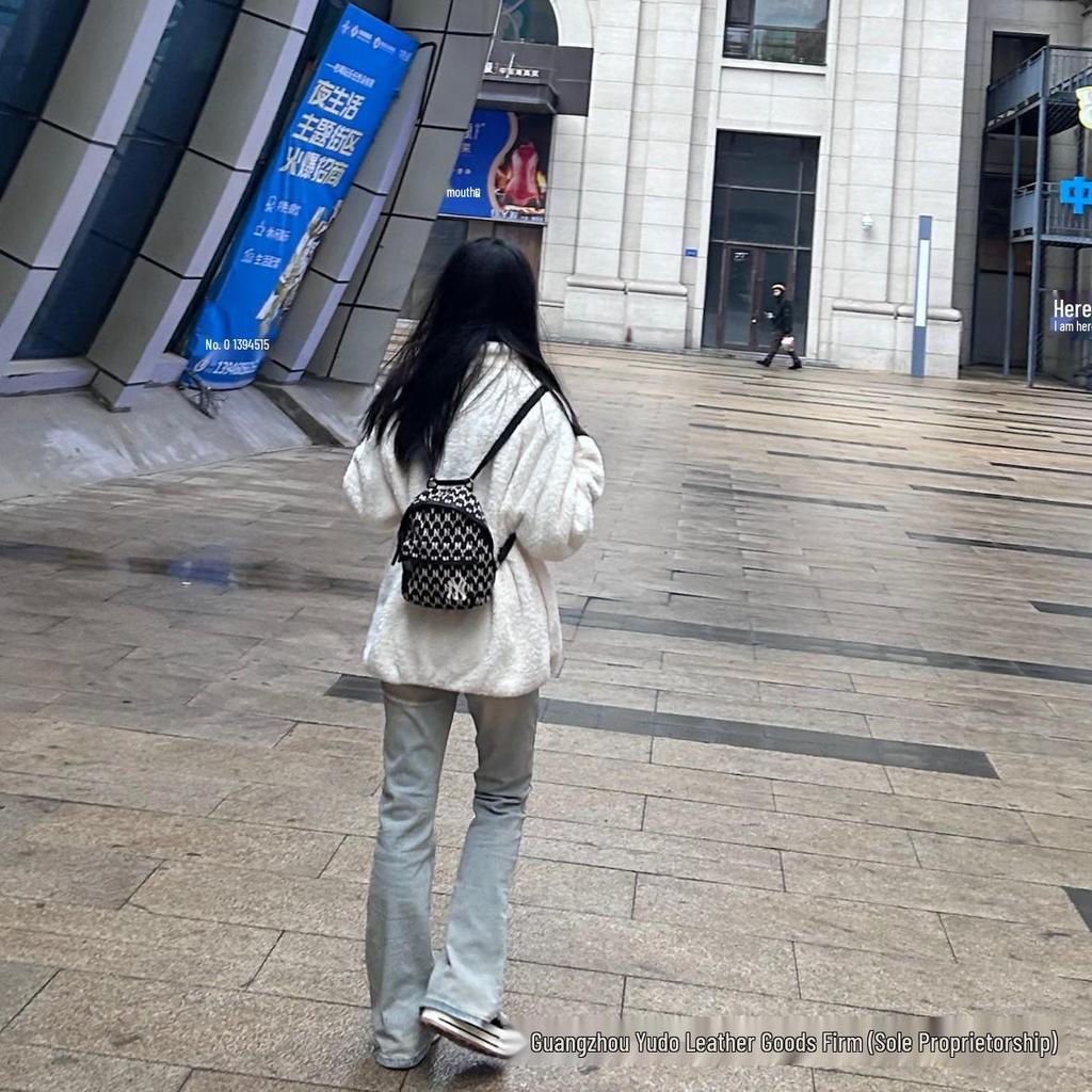 Korea 2025 ML Versatile Monogram Backpack: Large Capacity Unisex Schoolbag