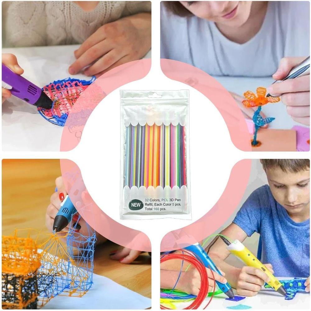 22/32 Colors 3D Doodler Pen Refills 2.5mm 3D Printing Pen Filament Materials for Kids