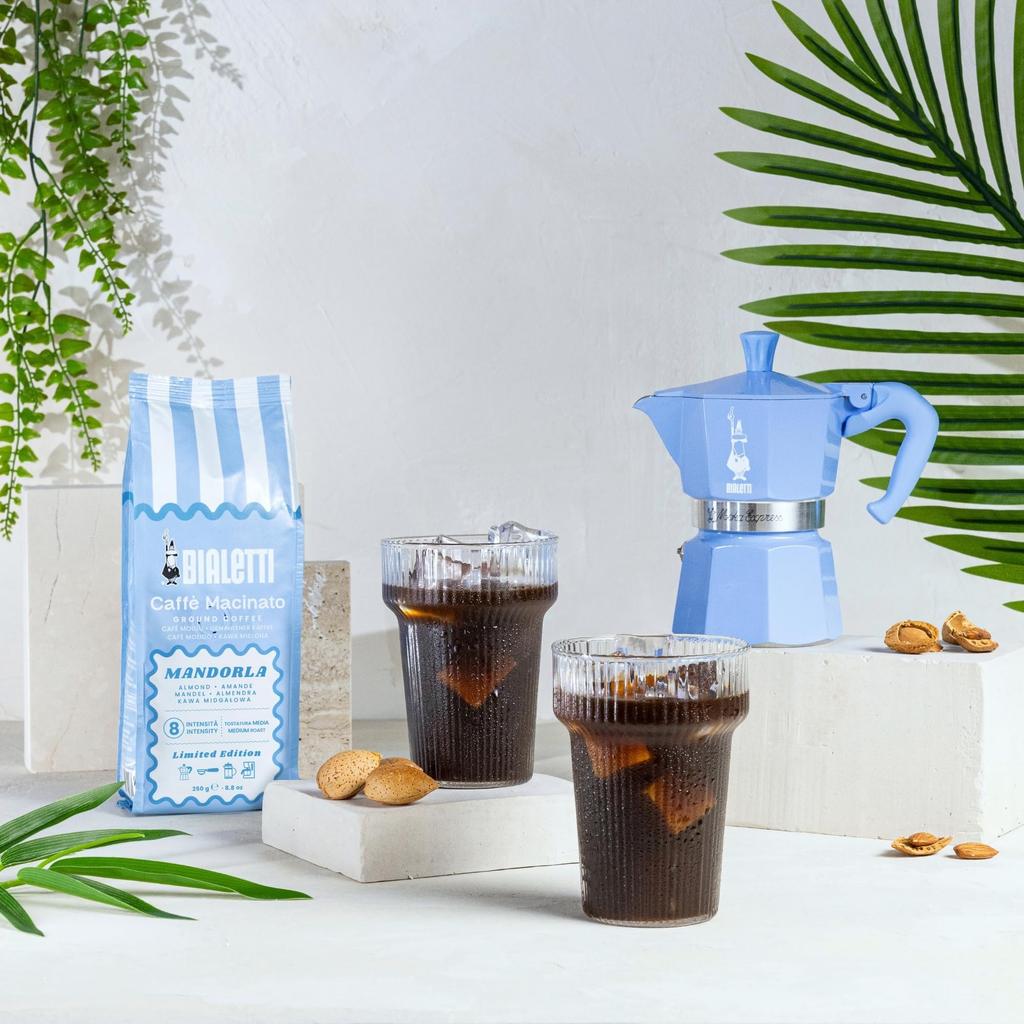 Bialetti Кафе Молотый Миндальный Кофе Порошок (Мелкий помол, 250г) для эспрессо, френч-пресса и капельной кофеварки