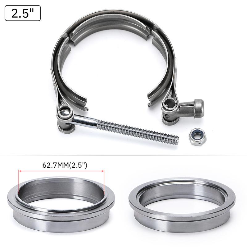 V Band Exhaust Clamp 2.5 inch 3 inch 63mm 76mm Exhaust Male And Female Flange Vband Clamp V-Band Muffler Clamp