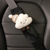 Cute Cartoon Bow Cloud Car Seat Belt Cover Imitation Wool Plush Seatbelt Shoulder Pad Protector Auto Neck Support Cushion