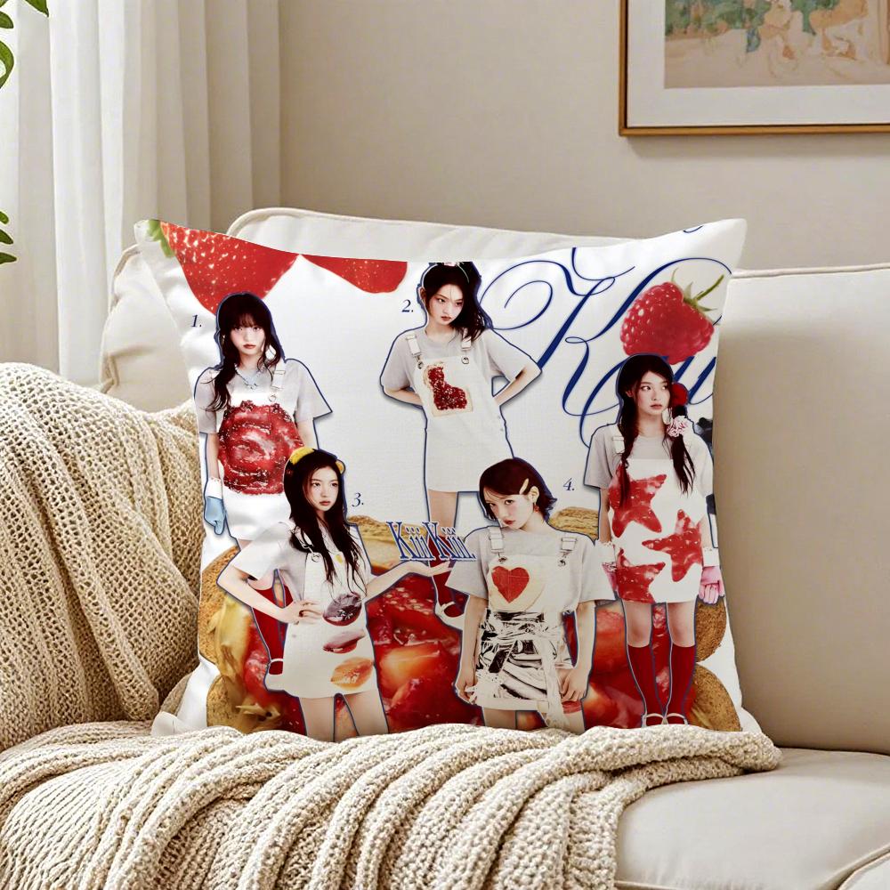 GirlGroup Kpop KKIIIKIII Cushion Cover Pillowcase Antidustmite living Room Sofa Decor Cushion Room