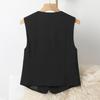 Шикарный женский короткий жилет в корейском стиле, базовая майка на осень и весну, жилет без рукавов, верхняя одежда