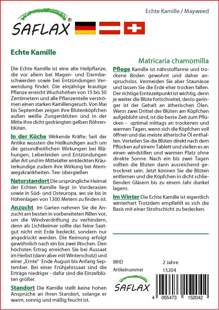 SAFLAX Garden in the Bag - Mayweed - 300 семян - С субстратом в подходящем стоячем пакете - Matricaria chamomilla