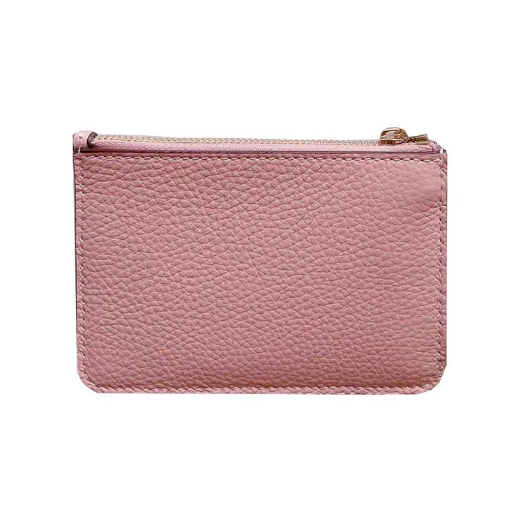 Coach Кошелек для ключей Однотонный На молнии Кожаный Кошелек Чехол для ключей Держатель для карт Женские кошельки Розовый C7957G-IMPO