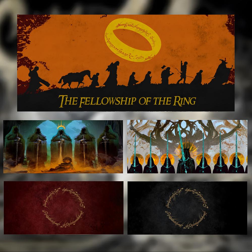 Epic Fantasy Movie Rrings Of The Lords Mouse Pad Large Thick Desk Pad Stitched Edges Gaming Mouse Mat For Pc
