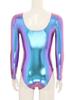 Женский длинный рукав гимнастический балетный купальник танцевальный облегающий костюм
