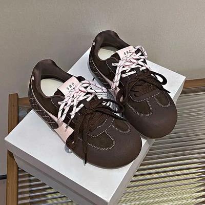 Весенне-осенние кроссовки для тренировок с круглым носком, бестселлер, женские дизайнерские, роскошные, обувь для здоровья, спортивные импортеры