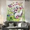 diddl cute Wall Tapestry Aesthetic Wall Hanging Printed Fabric Blanket Decorative Tapestries for Bedroom Living Room Home Decor