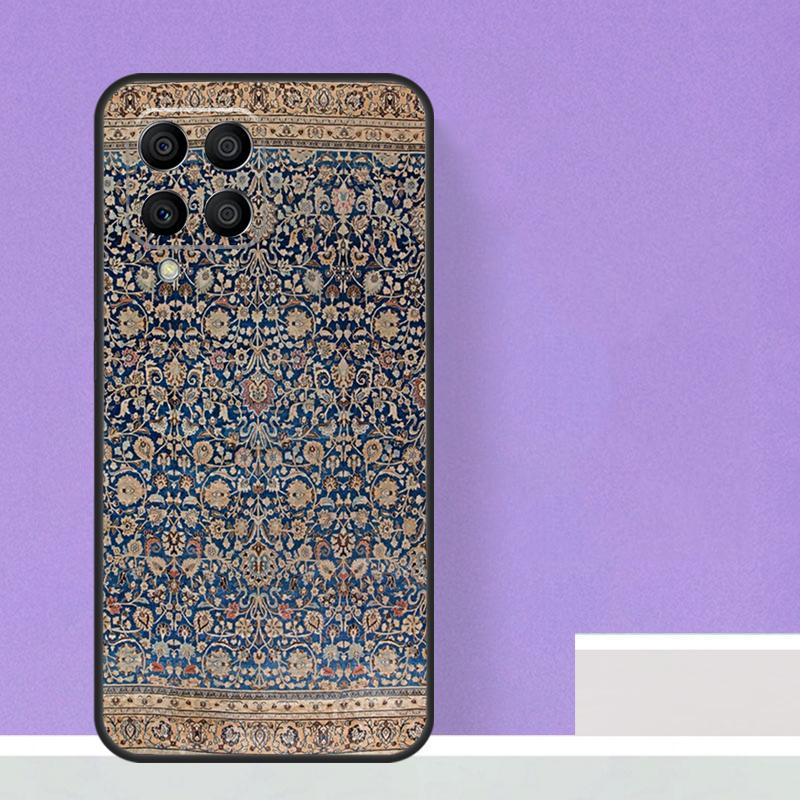 Persian Carpet Floral Pattern For Samsung Galaxy M12 M32 M52 M14 M34 M54 M21 M51 M31 M30s M20 M15 M55 M13 M33 M53 Case