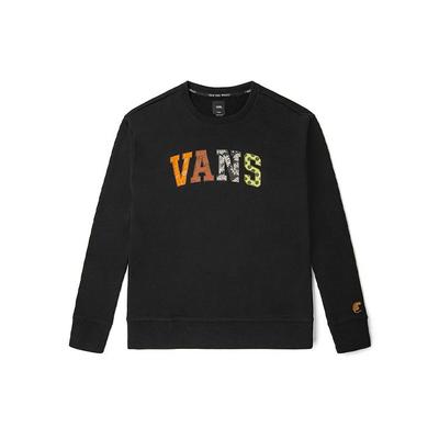 Vans Свитшот с логотипом и цветочным принтом кешью и круглым вырезом, американский пуловер, мужская толстовка, черный цвет VN0A4POABLK
