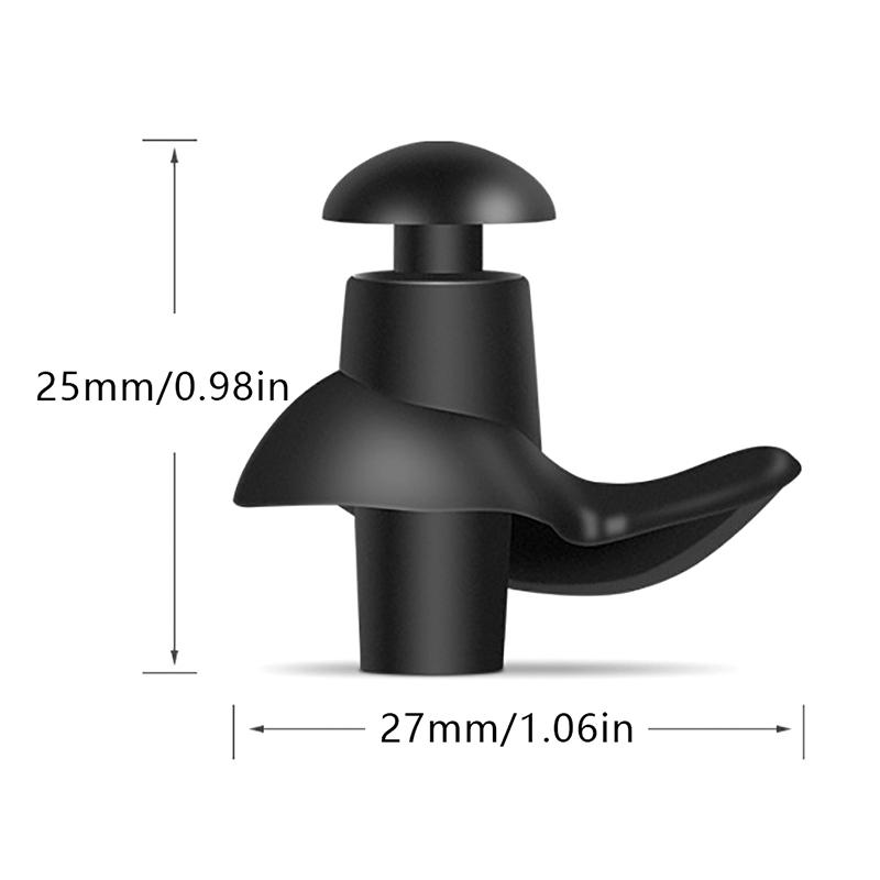 1 пара прочных затычек для ушей, классические портативные текстурированные водонепроницаемые мягкие затычки для ушей