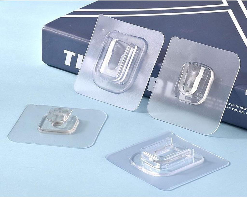 20 пар двухсторонних самоклеящихся настенных крючков с перфорацией без отверстий Magic Hooks прозрачные бесшовные самоклеящиеся крючки для ванной и кухни