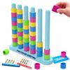 with Card Color Stacking Puzzle Game 1-2 Player Interactive Desktop Game  Birthday Party Gifts