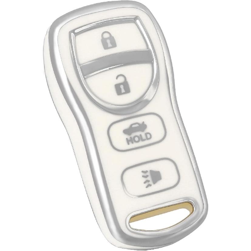 for Nissan Key Fob Cover, TPU Key Fob Case Fit for Nissan Xterra Titan 350Z Quest Altima Maxima Murano Armada Sentra Versa Infiniti QX56 FX35 FX45