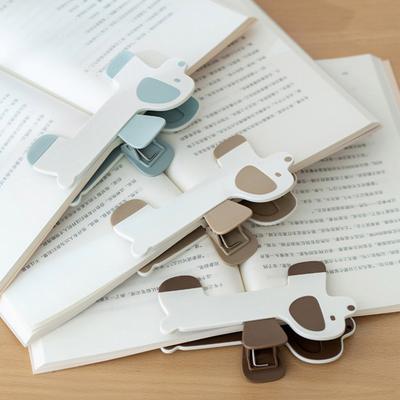 Милые скрепки для книг в виде щенков, закладки, пластиковые держатели страниц для книг, документов, экзаменов, забавные животные, канцелярские скрепки для офиса, школы