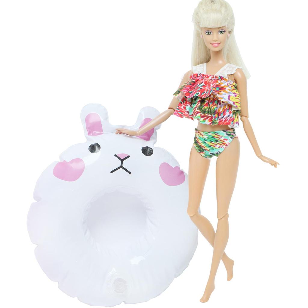 1x Кукольный спасательный круг + 1x купальник Одежда для кукол 30 см 1/6 Аксессуары для кукольного домика Детская ролевая игра Летняя пляжная игрушка для купания