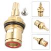 1/2 шт. Сменные кран-буксы Латунные Керамический Дисковый Картридж Внутренний Клапан Смесителя Для Ванной Комнаты, По Часовой Стрелке Или Против Часовой Стрелки