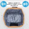 insulated shopping bag with drawstring large reusable [GNEGNI] Eco-friendly, foldable, closure, capacity, lightweight, durable, (Khaki)