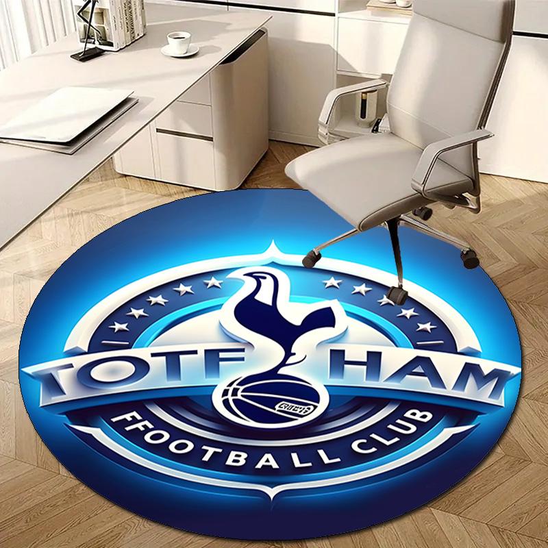 1pc T-Tottenham Hotspur Print Round Carpet Chair Round Carpet Suitable for Bedroom Living Room Home Decorative Carpet