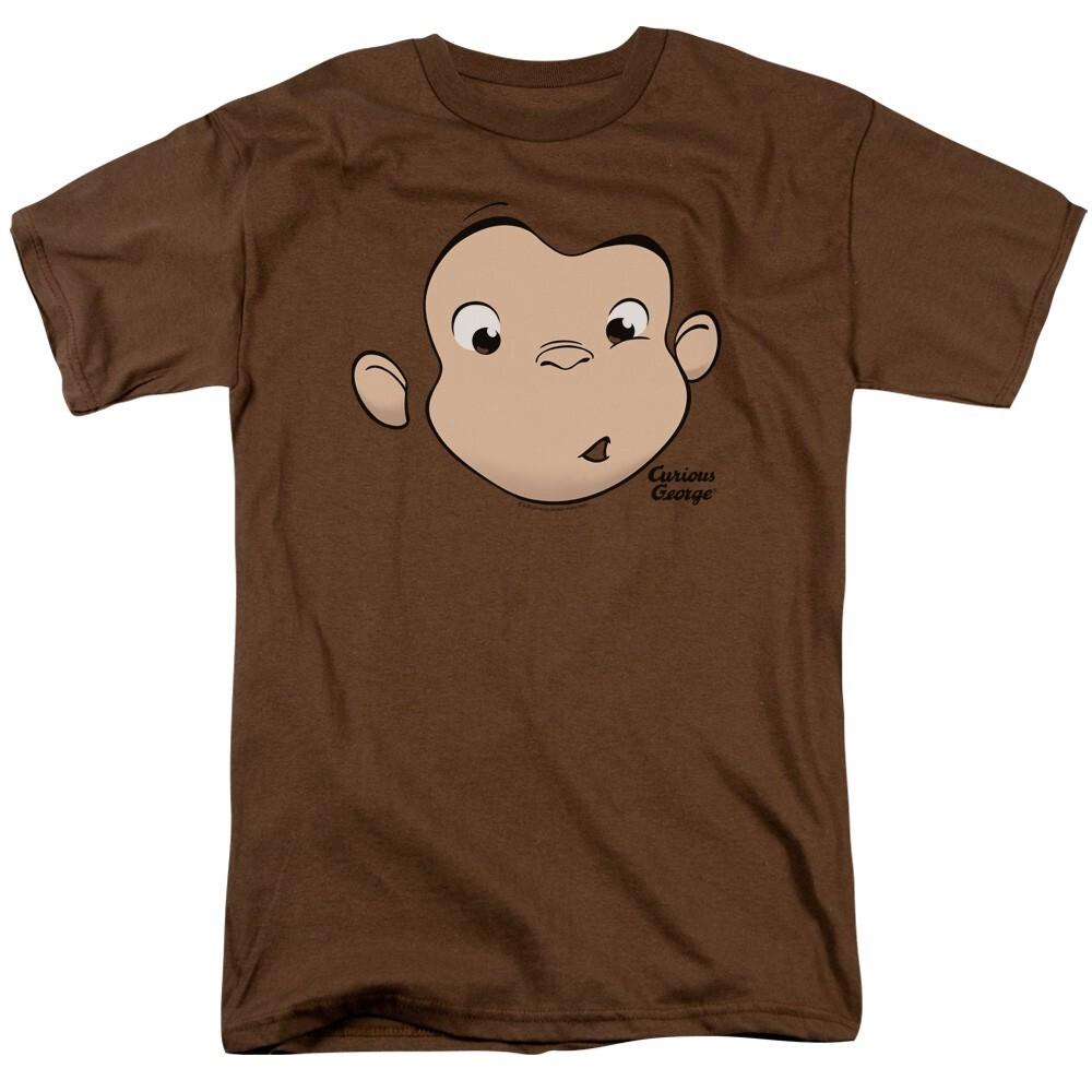 Curious George Face Licensed Adult T-Shirt