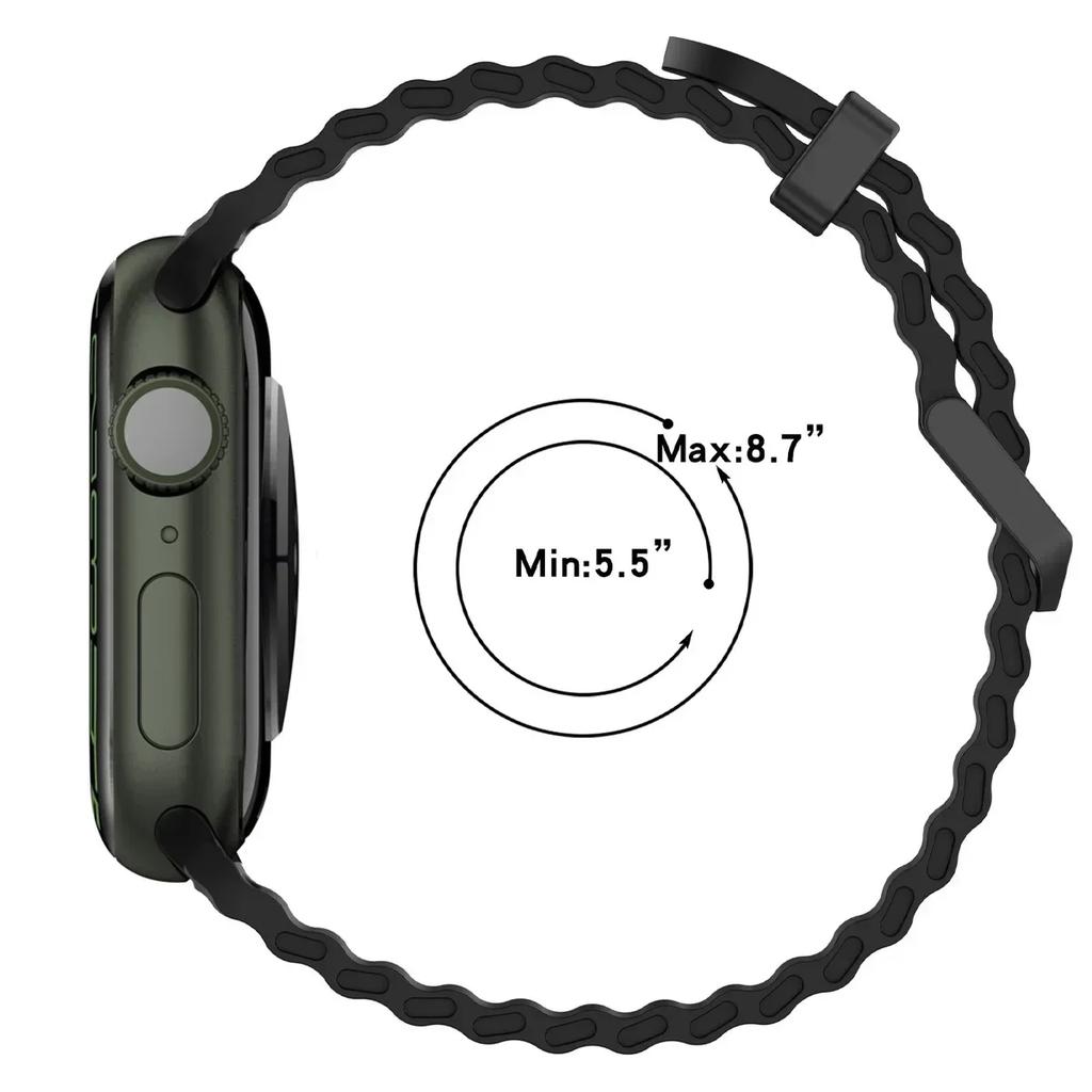 Ocean Strap for apple watch 10 Band 44mm 45mm 41mm 49mm 42mm 46mm silicone correa bracelet iWatch series 5 7 6 3 se 8 Ultra 2 9