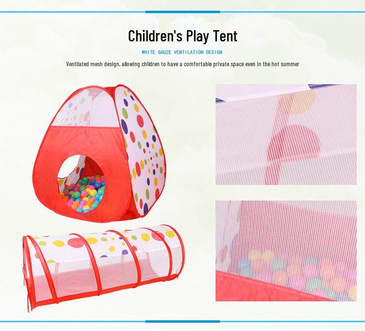 Игровой набор «Юрта 3-в-1» для детей, палатка и туннель для использования в помещении/на улице