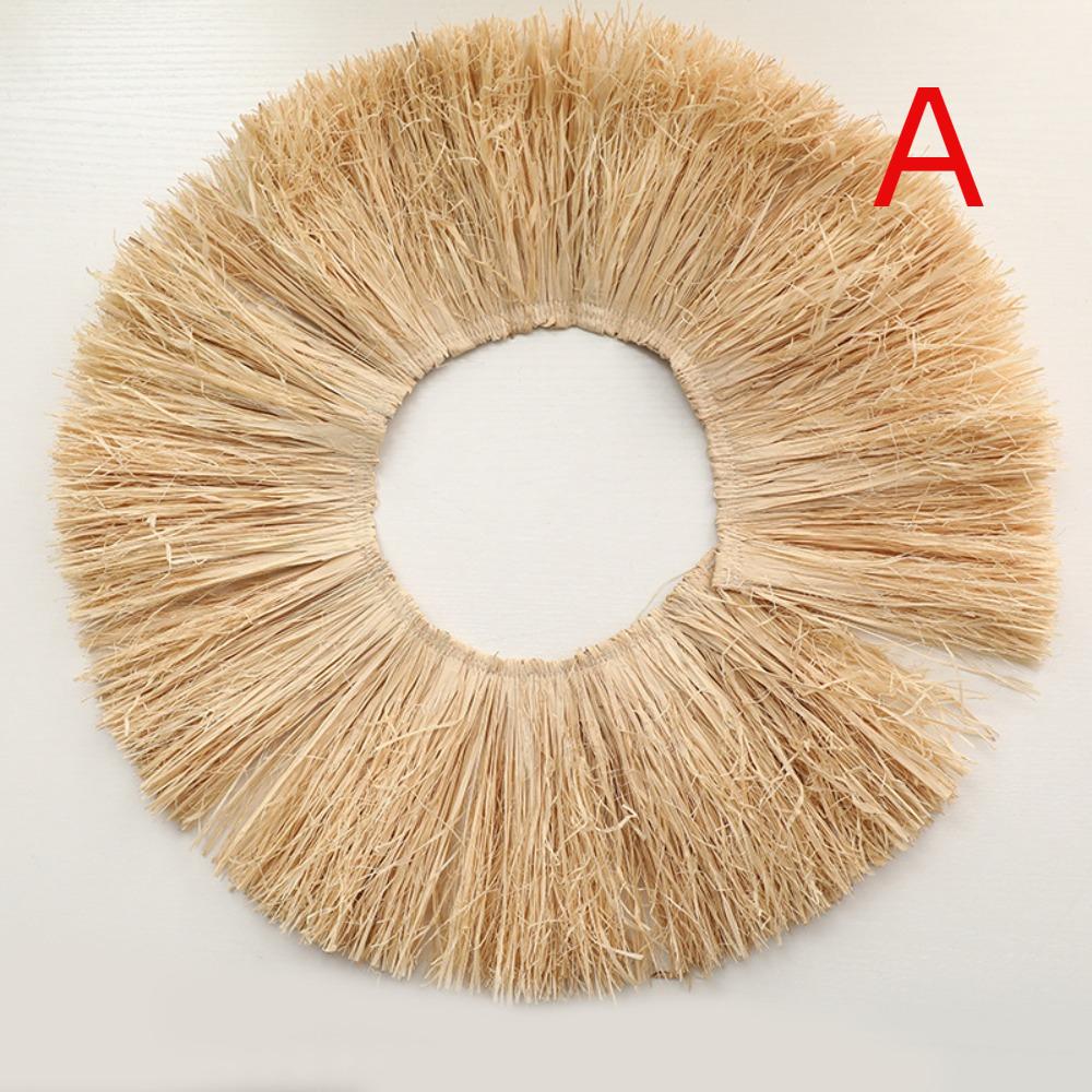 Natural Wedding Garland DIY Home Supply Lafite Grass Garland Background Wall Decoration Jute Fringe Trim Straw Tassels
