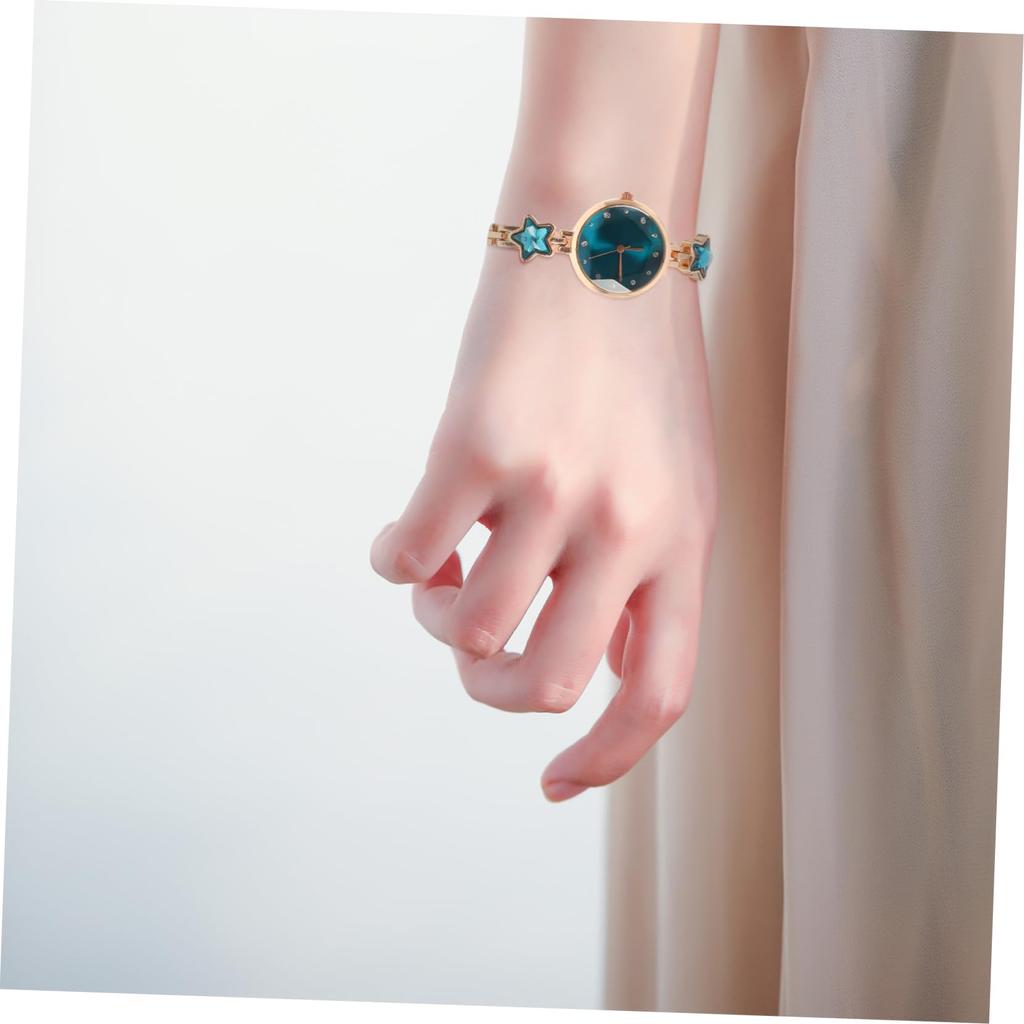 WOFASHPURET Женские кварцевые часы, Звездный узор, Синий, Красный, Браслет