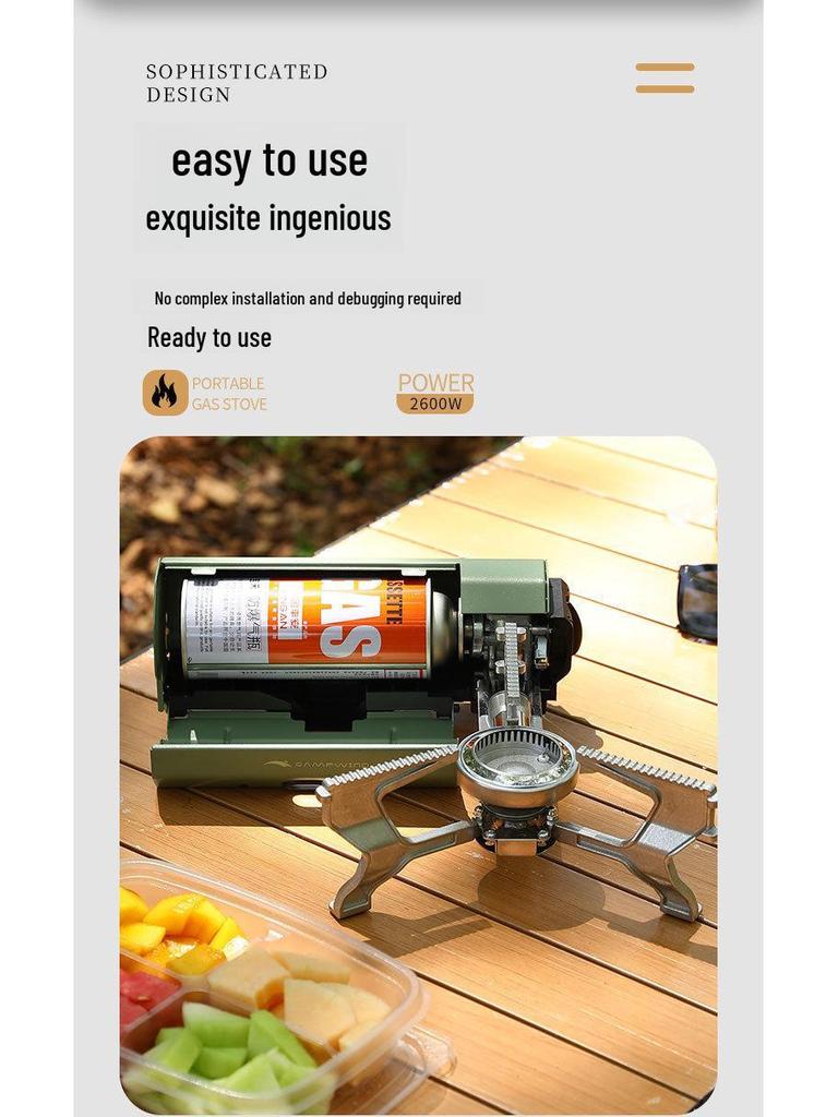 Compact Outdoor Folding Gas Stove for Camping, Hot Pot, Tea, and Magnetic Stove Cooking.