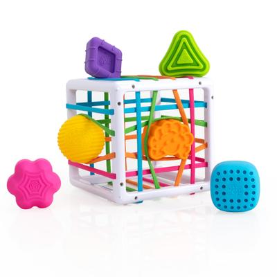 Fat Brain Toys Детская игрушка Inny Bin Развитие пальцев Резиновый ящик 10 месяцев FA251-1 (Подлинный продукт)