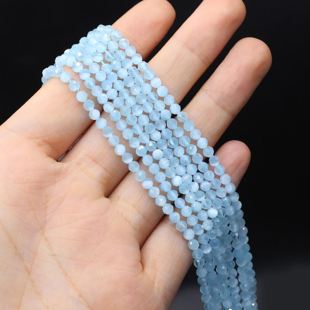 1 нить, граненые бусины из натурального камня, модные опаловые бусины-разделители для изготовления ювелирных изделий, DIY ожерелья, браслеты, подвесные декоративные аксессуары 38 см