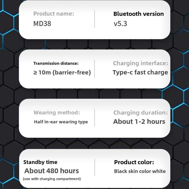 Две пары наушников Беспроводные Bluetooth-наушники Sleep Mini Ultra Small Ultra Long Life Мужские и женские