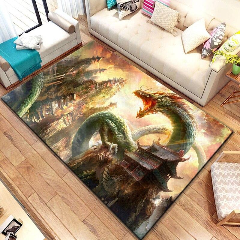 Китайский дракон HD ковер на заказ, домашний декор, коврик для кемпинга, кухонный коврик для туалетной комнаты, коврик для йоги, коврики для гостиной, милый ковер