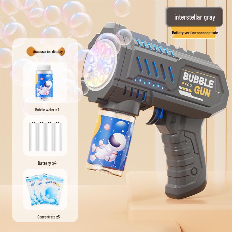 Ручная 10-дульная машина для выдувания пузырей Гатлинга – Автоматический пистолет для выдувания пузырей для детей
