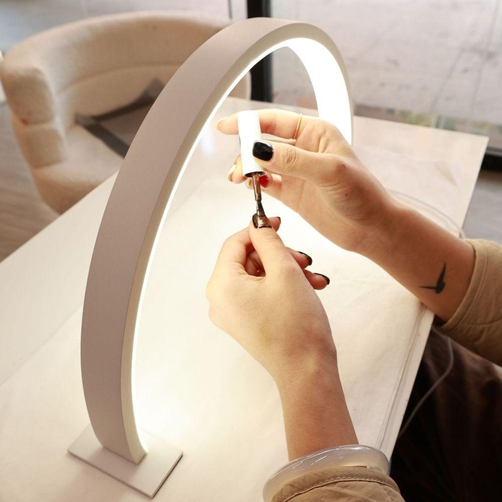 LED Nail Lamp for Desk White Light Beauty Fill Light New Half Moon Lamp Manicure Shop