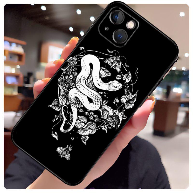 Чехол-Арт со Змеей для iPhone 17 Pro Max 15 14 13 11 12 16 Pro Max mini 15 16 Plus 16e 17 Air Чехол для Телефона