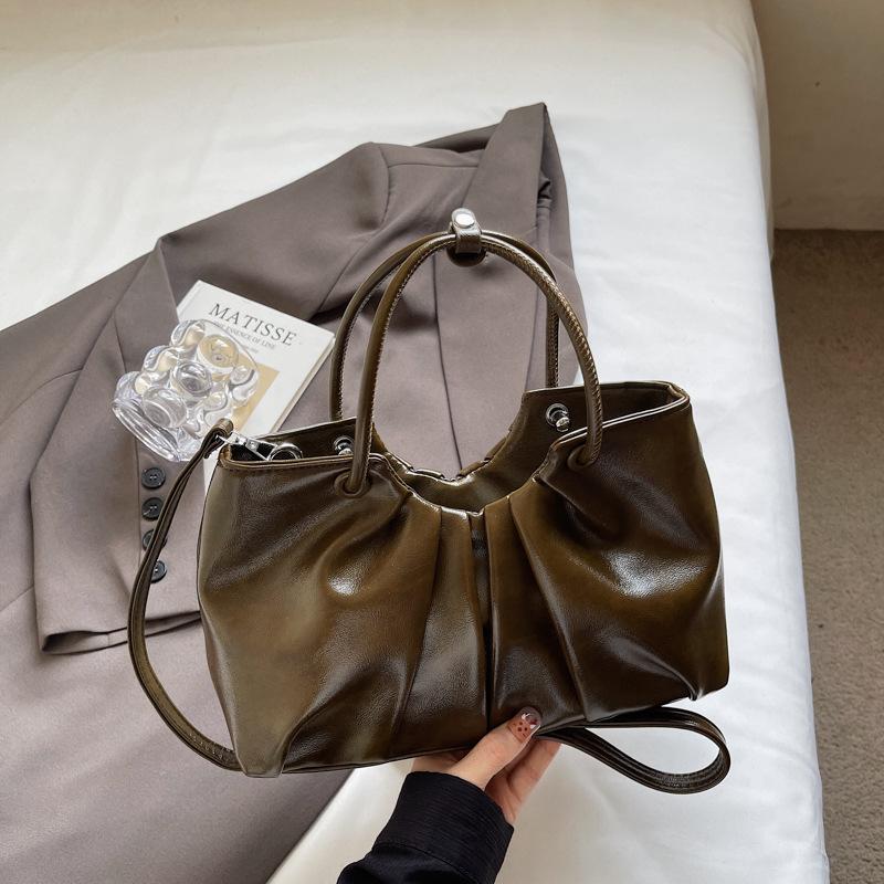 Темпераментная сумка-облако женская осенняя новая повседневная нишевая плиссированная сумка на плечо с драпировкой и ремешком через плечо