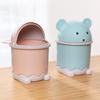 Mini Cartoon Desktop Trash Can with Lid - Creative Coffee Table Wastebasket