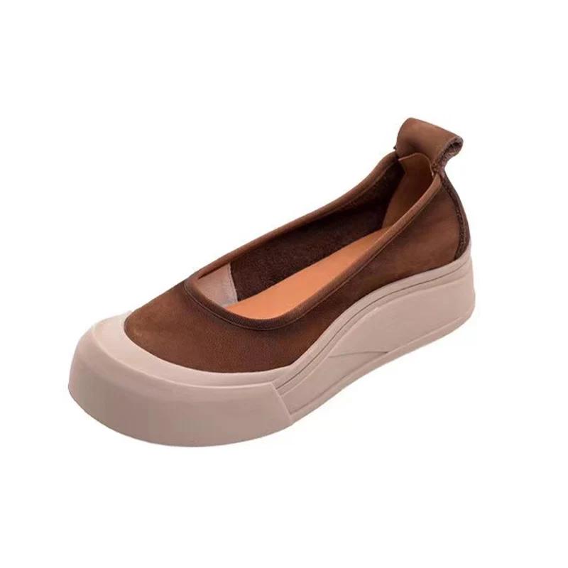 Туфли Мэри Джейн на неглубокой платформе, женские, дизайнерские, повседневные, на плоской подошве, 2025, тренд, зима, новые, удобные, кожаные, женские туфли