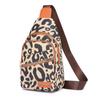 Нагрудная сумка с леопардовым принтом для женщин, рюкзак с буквенным принтом через плечо и регулируемым ремнем для гитары, женские дорожные сумки-пояса