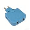 EU Plug 180 Degree Rotatable Multi Outlet Extension Socket, Cordless Portable Plug Adaptor