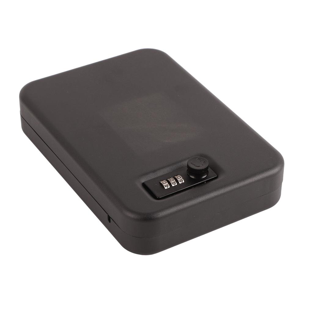 Портативный автомобильный сейф большой вместимости, защита от кражи, ящик для хранения ювелирных изделий и наличных денег с кодовым замком, черный