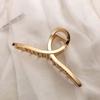 Korean Version Metal Large Hair Clip with Pearl Versatile Curly Hair Shark Clip Fashion Bath Hair Catch Hair Jewelry