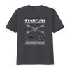 Cool Sci Fi Starfury Sa 23e Spaceship Blueprint Line Art Print Casual T Shirt Vintage Versatile Breathable Soft